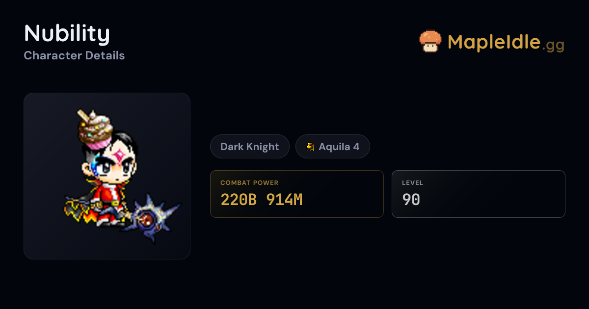 Nubility - MapleStory Idle RPG - MapleIdle.gg