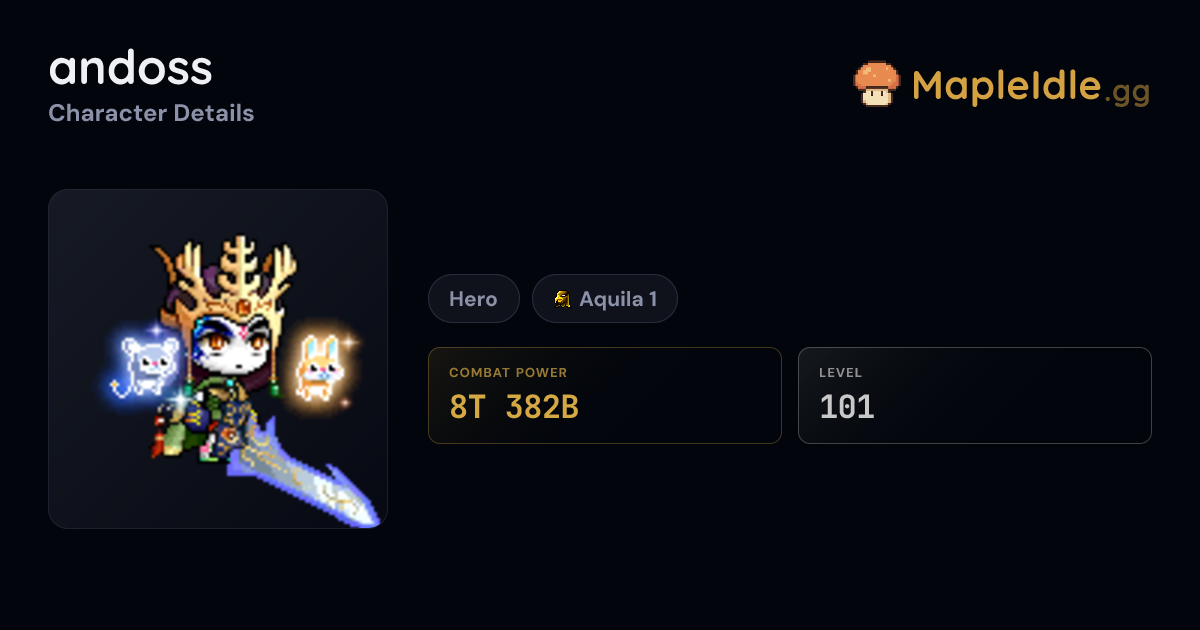 andoss - MapleStory Idle RPG - MapleIdle.gg