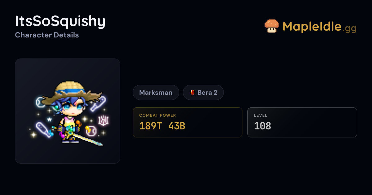 ItsSoSquishy - MapleStory Idle RPG - MapleIdle.gg