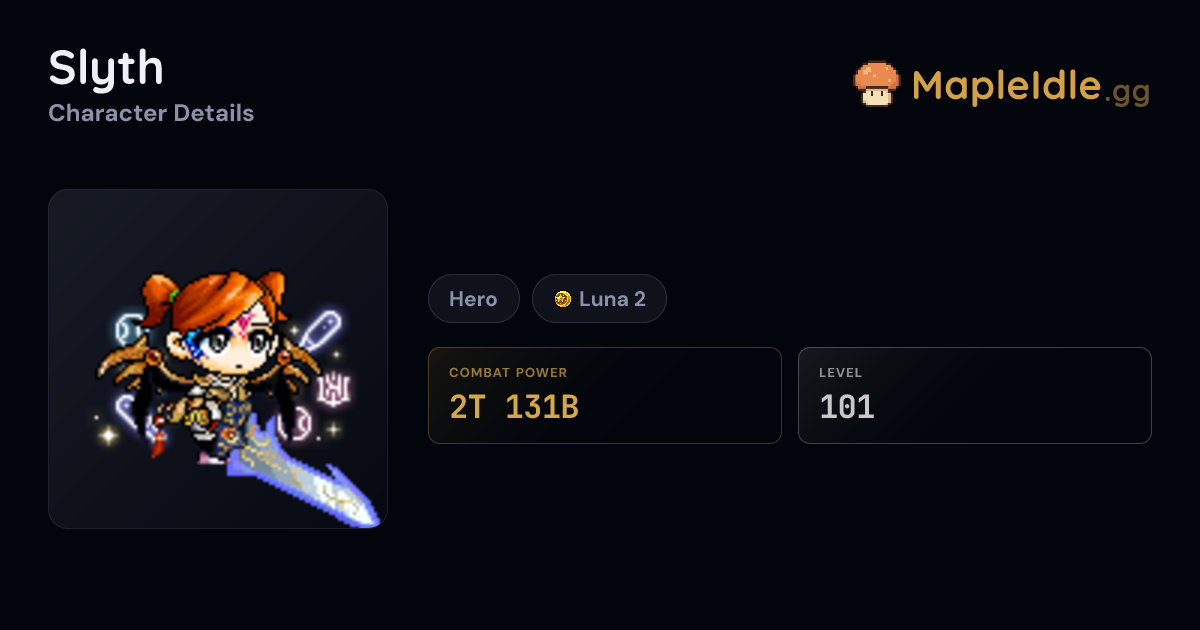 Slyth - MapleStory Idle RPG - MapleIdle.gg